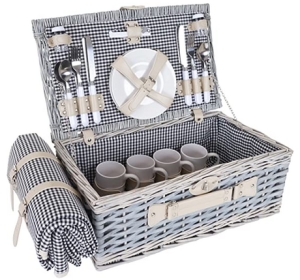 Mendler Picknickkorb-Set für 4 Personen