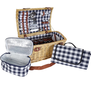 Picknickkorb im Schatztruhen-Stil für 6 Personen